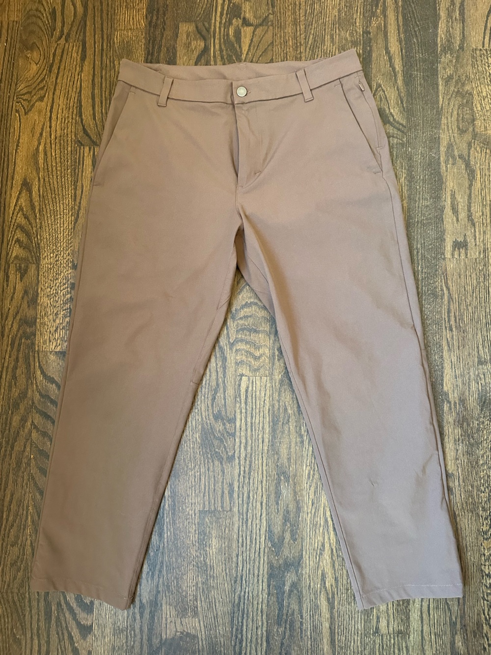 Lululemon ABC Commission Trouser Pants Mens 32 Brown Taupe Cropped 25.25 Inseam